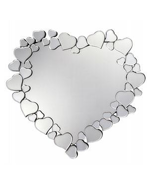 Miroir en forme de cœur - cadre en fibre de verre